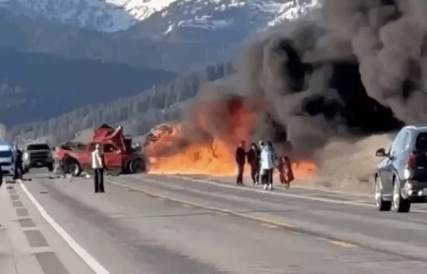 美国爱达荷州黄石国家公园附近发生重大交通事故 美国爱达荷州黄石国家公园附近发生重大交通事故