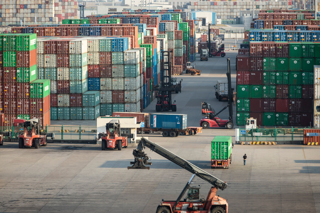 上海附近的一个港口。关税导致中美之间的许多贸易陷入停滞 上海附近的一个港口。关税导致中美之间的许多贸易陷入停滞