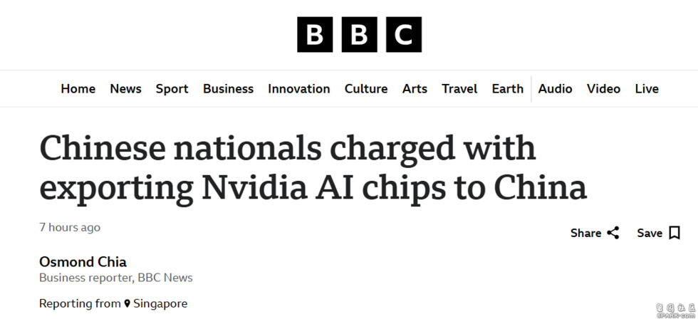 中国公民走私英伟达芯片被捕 面临20年刑期