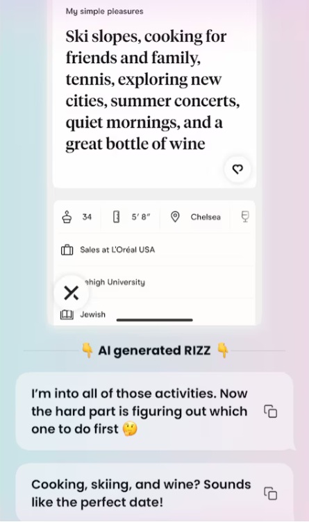 Rizz 应用程序截图 Rizz 应用程序截图